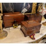 THREE FINE 18TH AND 19TH CENTURY TEA CADDIES