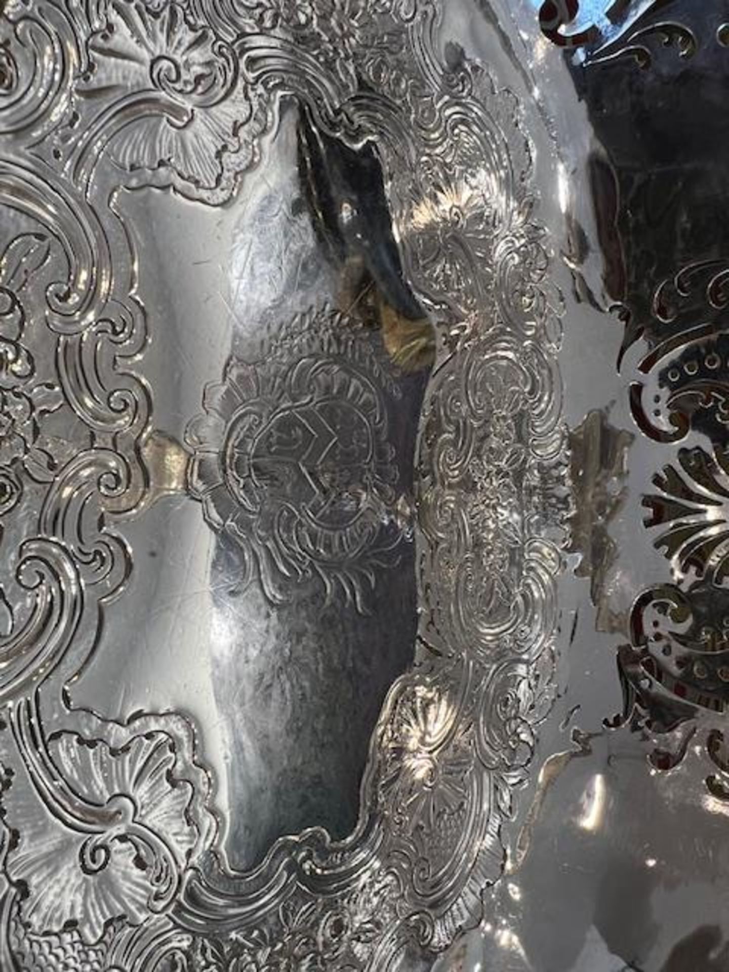 A MAGNIFICENT MID 18TH CENTURY STERLING SILVER GEORGIAN CAKE BASKET, LONDON, 1745 - Image 10 of 24