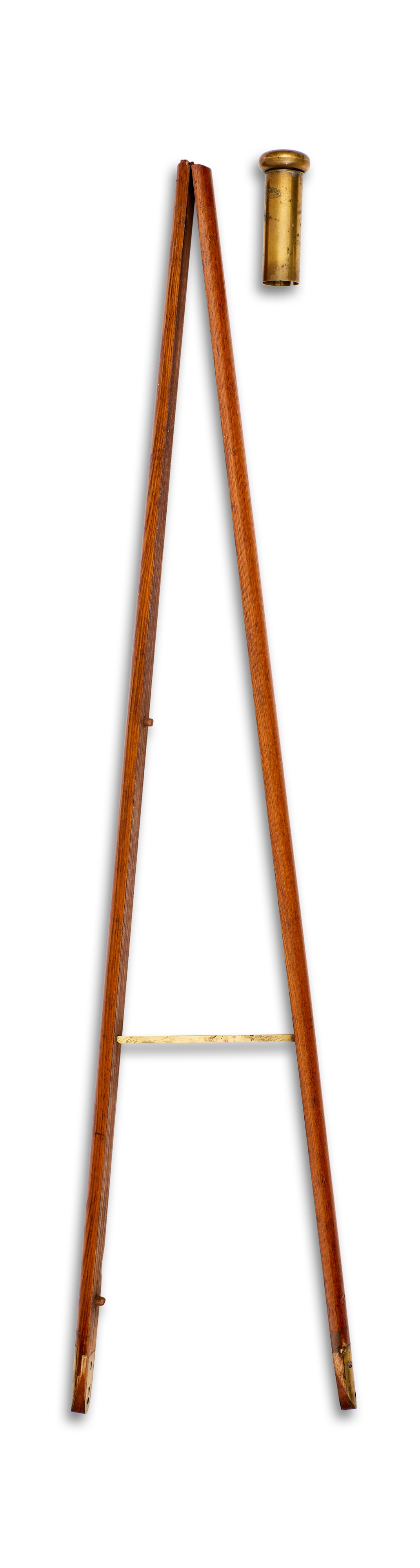 AN EARLY 20TH CENTURY MILITARY DRESS PARADE STEP CANE