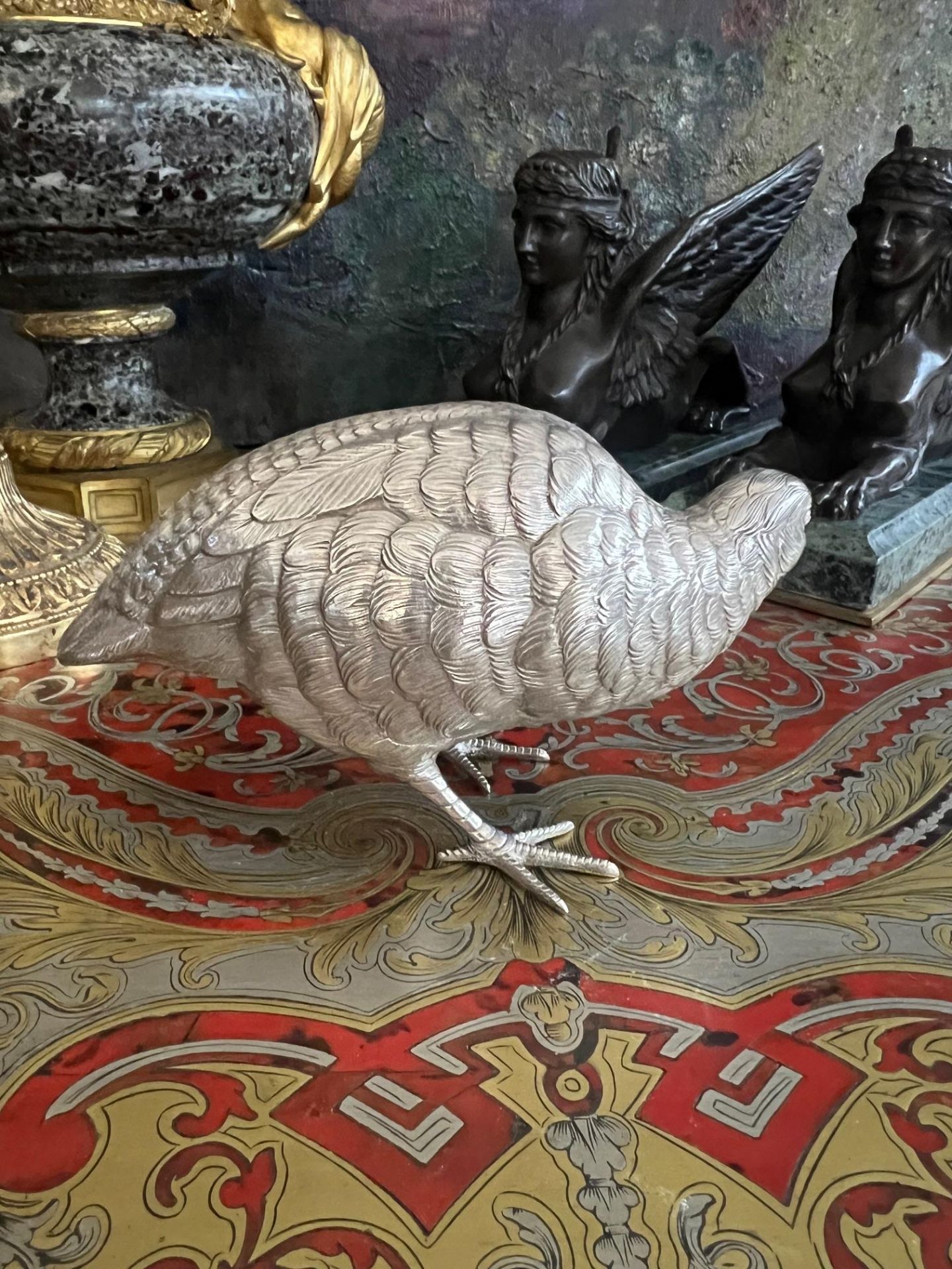 A LATE 19TH / EARLY 20TH CENTURY GERMAN SILVER MODEL OF A GROUSE - Image 3 of 4
