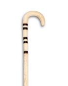 A RARE 19TH CENTURY WHALE BONE WALKING CANE