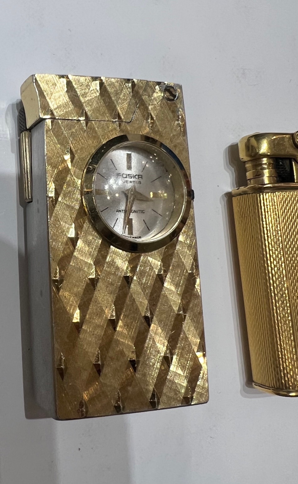TEN NOVELTY LIGHTERS, FIVE WITH WATCH MOVEMENTS - Image 2 of 9