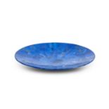 A LARGE LAPIS LAZULI CIRCULAR DISH