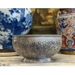 A 19TH CENTURY OTTOMAN SILVER BOWL