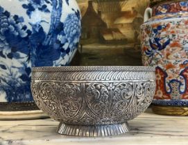 A 19TH CENTURY OTTOMAN SILVER BOWL