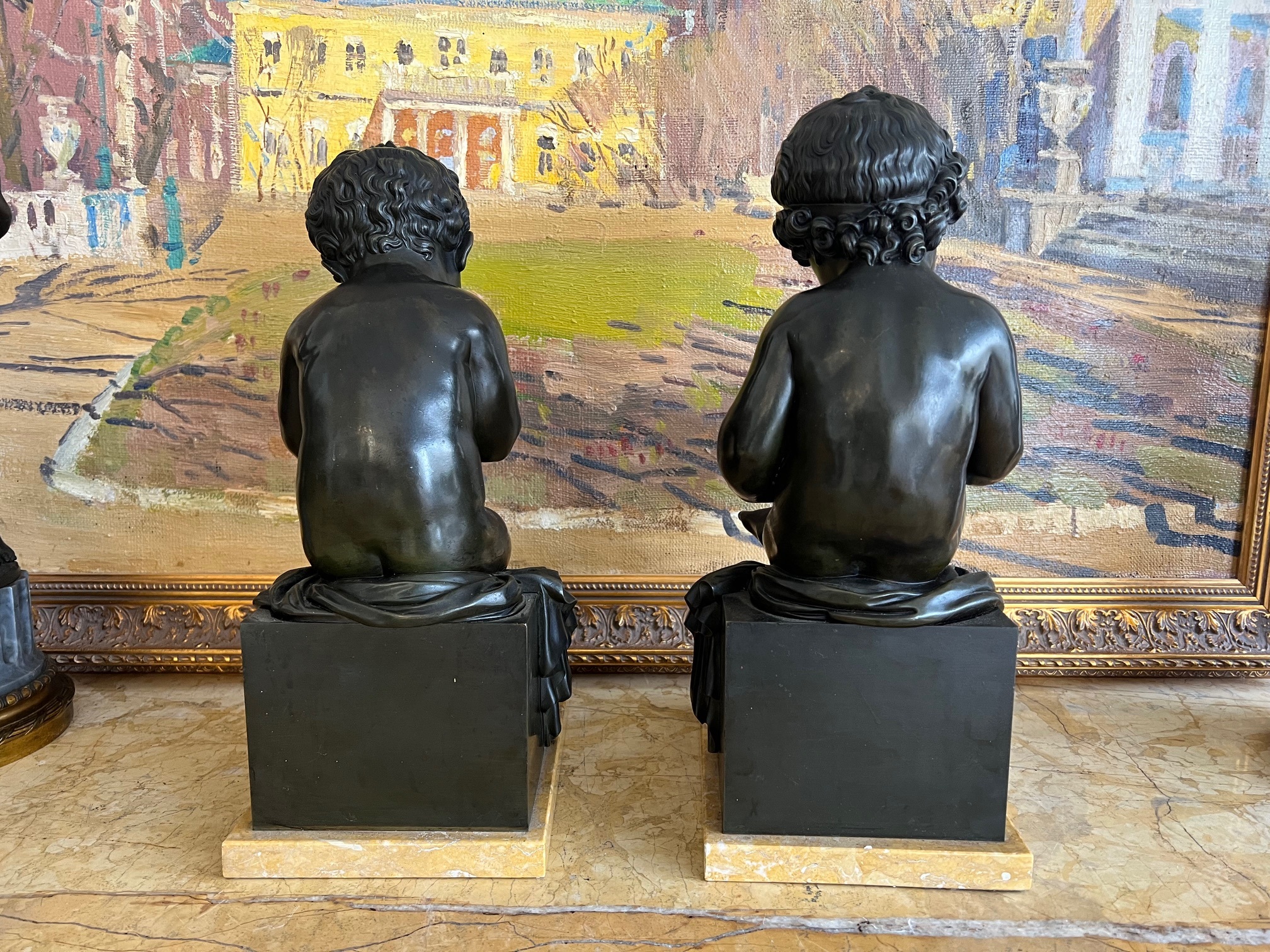 A PAIR OF EARLY 19TH CENTURY BRONZE MODELS OF CHILDREN AFTER THE MODEL BY CHARLES-GABRIEL SAUVAGE - Image 3 of 19