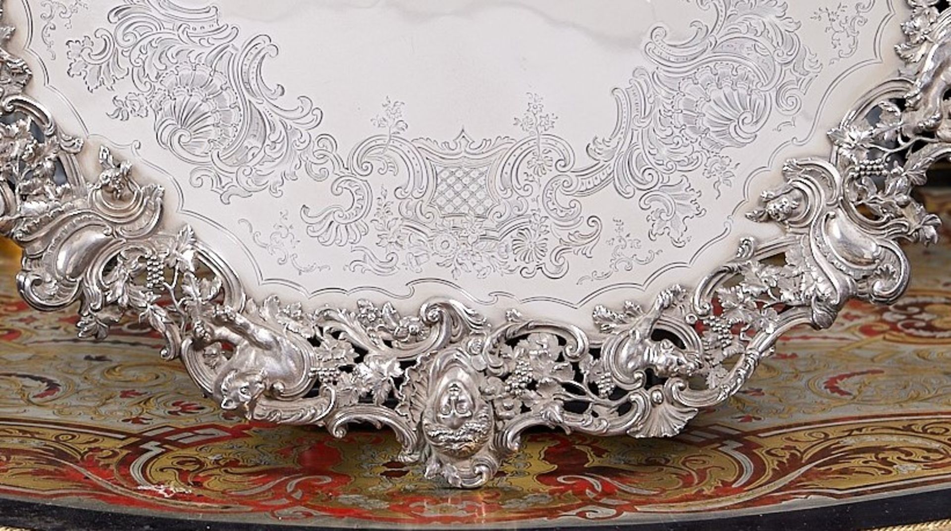 A MASSIVE STERLING SILVER SALVER BY ROBERT W. SMITH OF DUBLIN , 1846 - Image 6 of 21