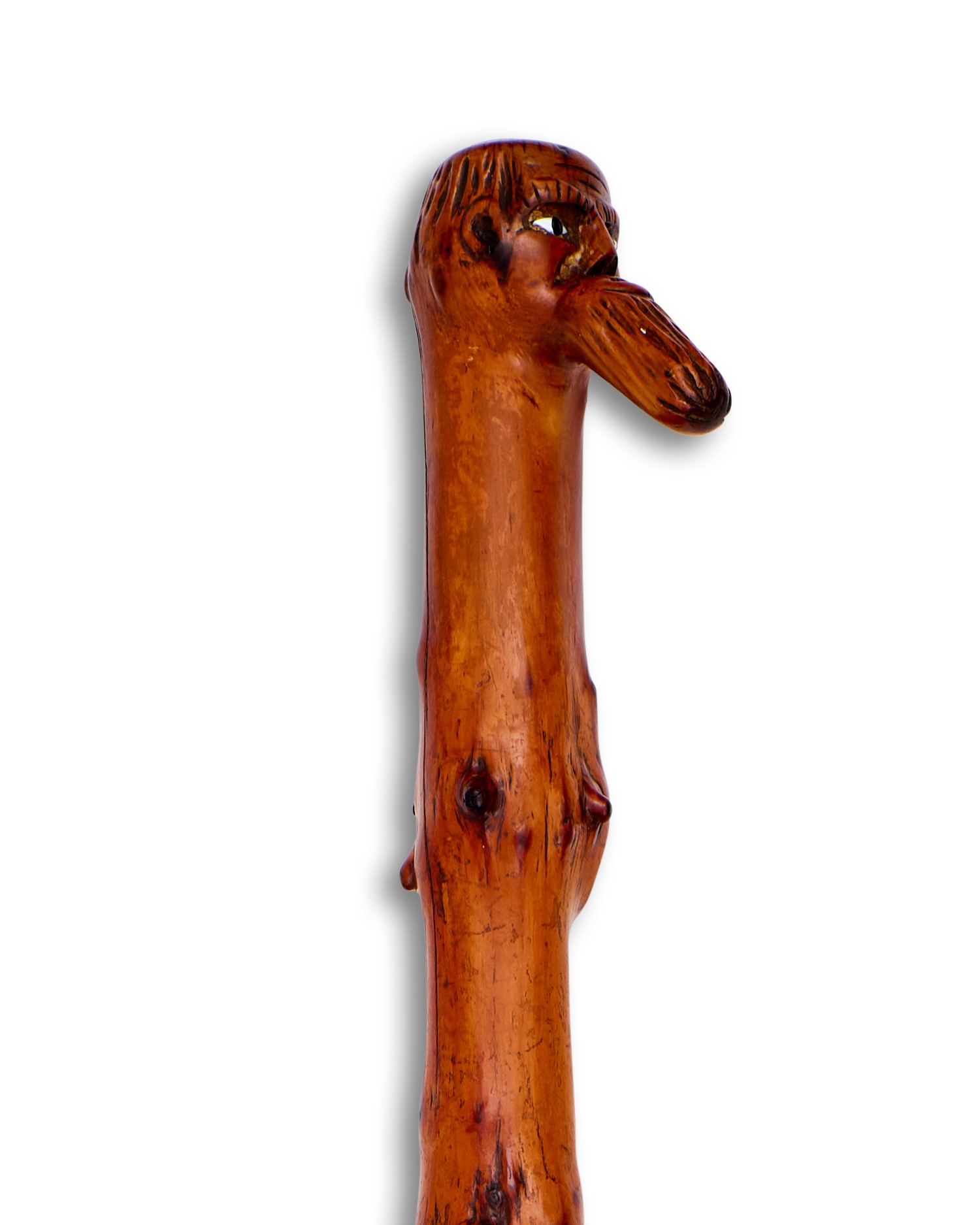 A RARE 19TH CENTURY CARVED ROOT WOOD SWORD STICK / CLUB, POSSIBLY MAORI TRIBE - Image 3 of 6