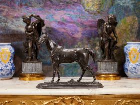 AFTER PIERRE JULES MÊNE (FRENCH, 1810-1879): A 19TH CENTURY MODEL OF A HORSE