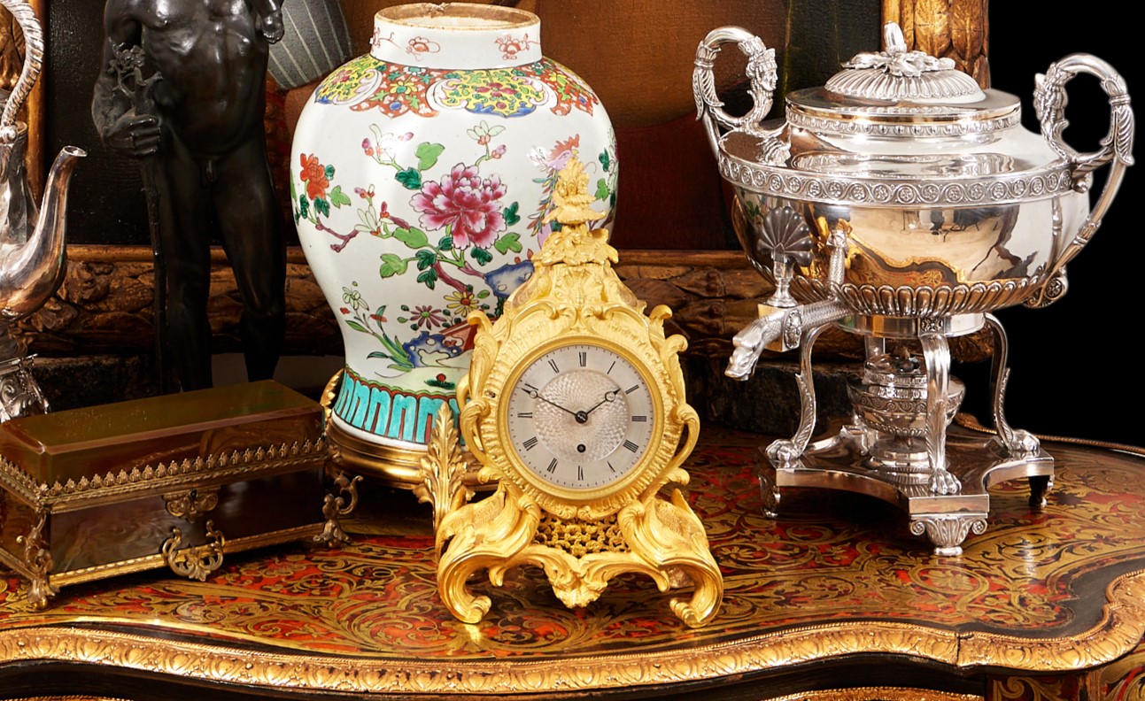 A FINE 1840'S ENGLISH GILT BRONZE MANTEL CLOCK BY HENRY BLUNDELL, LONDON - Image 3 of 6