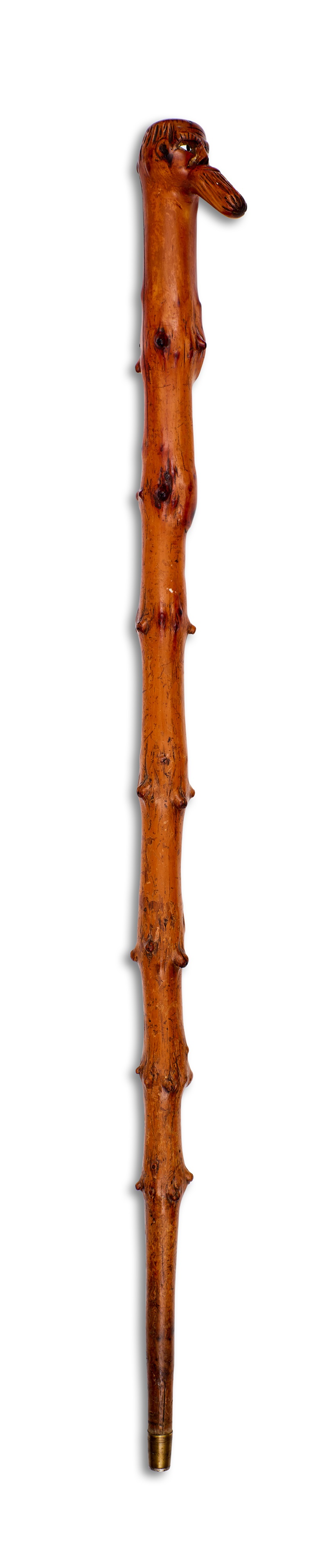 A RARE 19TH CENTURY CARVED ROOT WOOD SWORD STICK / CLUB, POSSIBLY MAORI TRIBE - Image 4 of 6