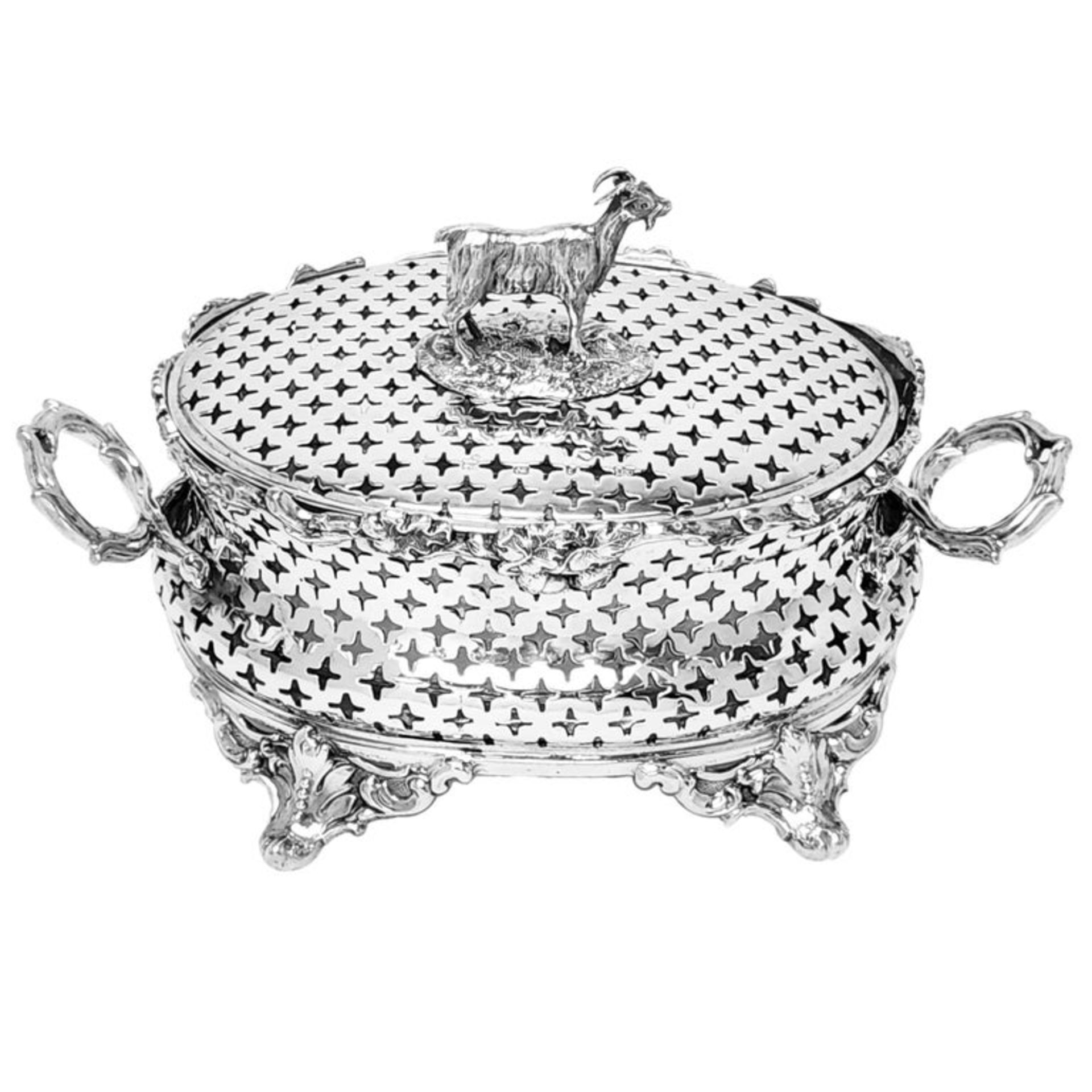 A FINE STERLING SILVER BUTTER DISH BY HENRY WILKINSON & CO.1852 - Image 7 of 14