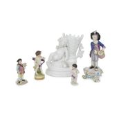 A COLLECTION OF 19TH CENTURY PORCELAIN FIGURES