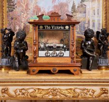 A 19TH CENTURY SWISS MUSIC BOX 'THE VICTORIA' WITH BELLS IN SIGHT