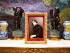 KPM: A FINE 19TH CENTURY BERLIN PORCELAIN PLAQUE OF A GIRL IN MOURNING