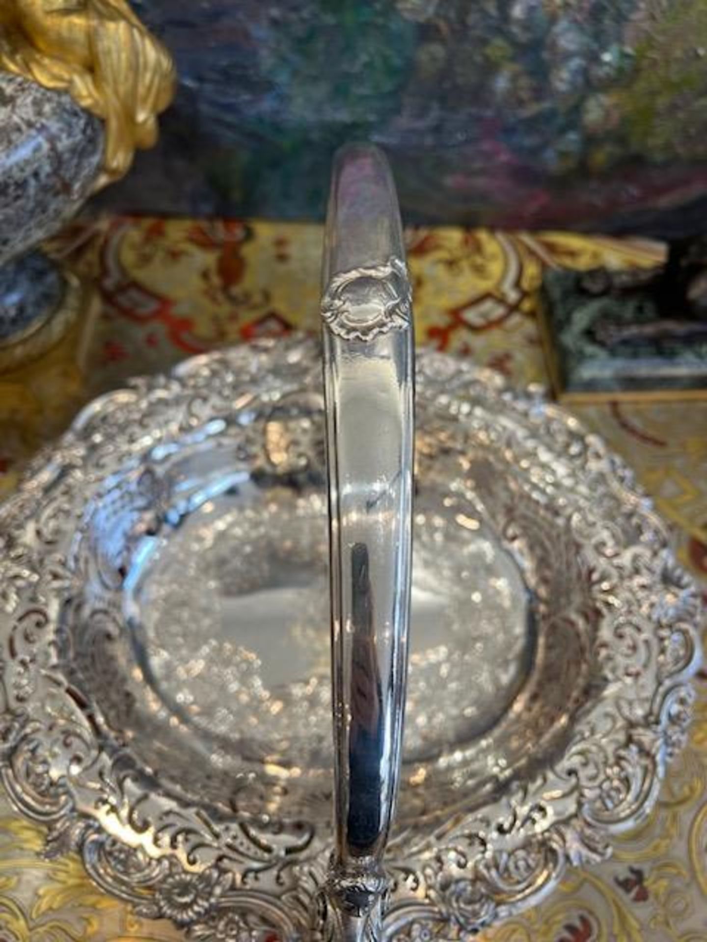 A MAGNIFICENT MID 18TH CENTURY STERLING SILVER GEORGIAN CAKE BASKET, LONDON, 1745 - Image 14 of 24