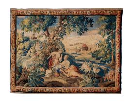 AN 18TH CENTURY FLEMISH VERDURE TAPESTRY