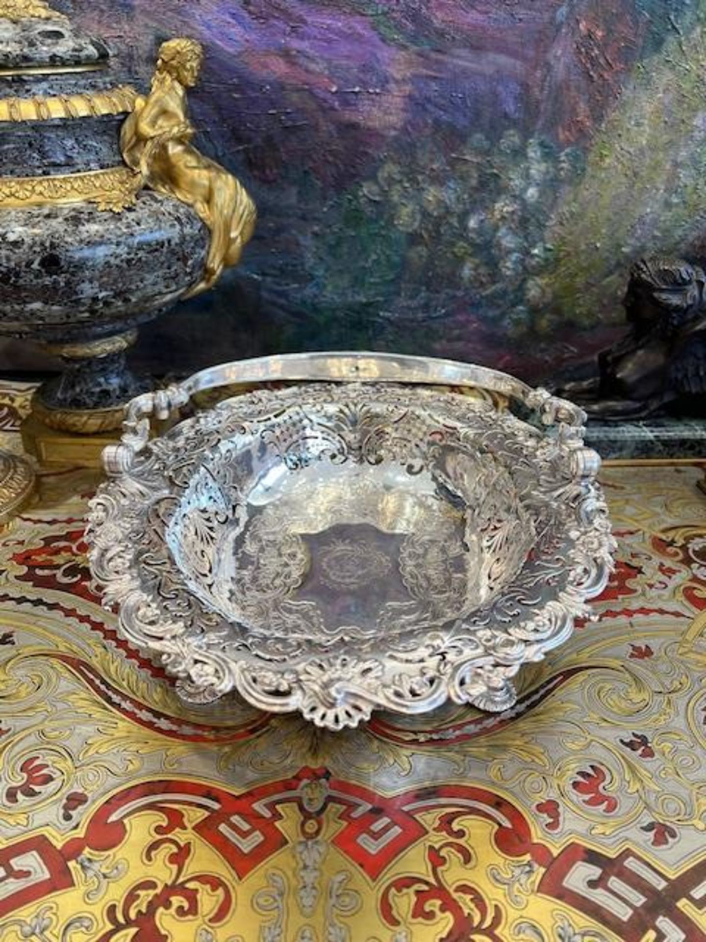 A MAGNIFICENT MID 18TH CENTURY STERLING SILVER GEORGIAN CAKE BASKET, LONDON, 1745 - Image 19 of 24