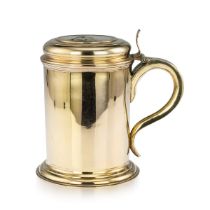 A RARE 18TH CENTURY IMPERIAL RUSSIAN SILVER GILT TANKARD, MOSCOW, C. 1766