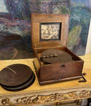 A 19TH CENTURY POLYPHON WITH DISCS