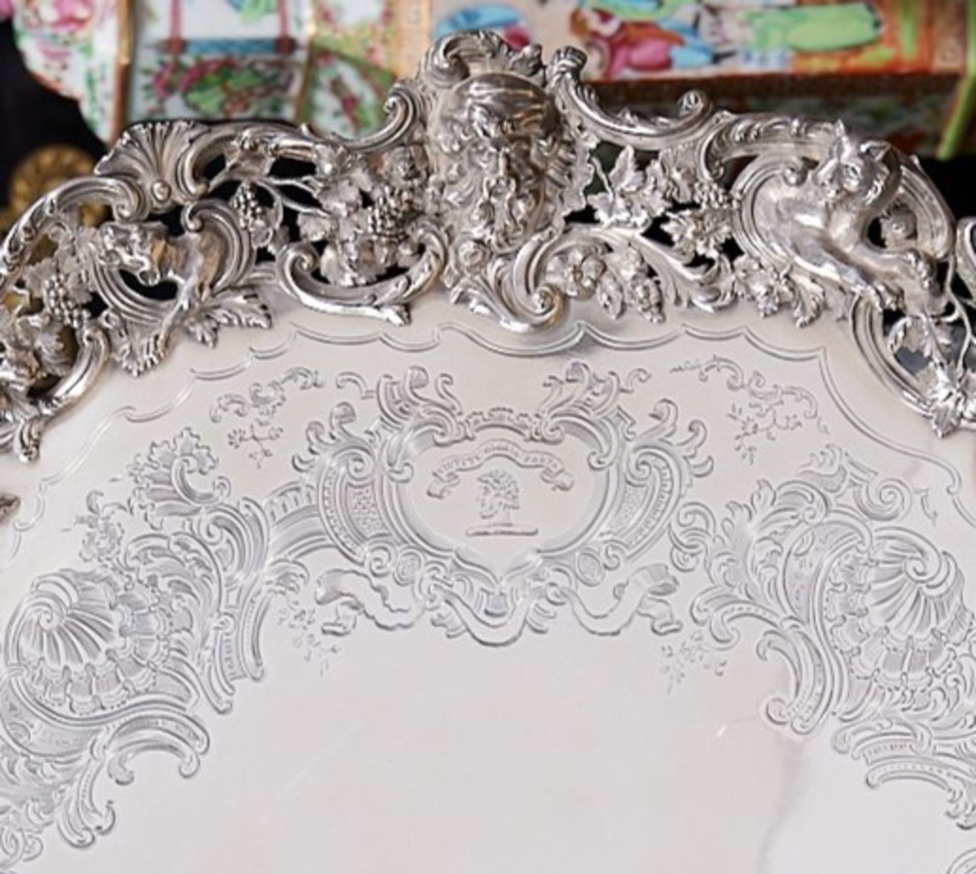 A MASSIVE STERLING SILVER SALVER BY ROBERT W. SMITH OF DUBLIN , 1846 - Image 3 of 21