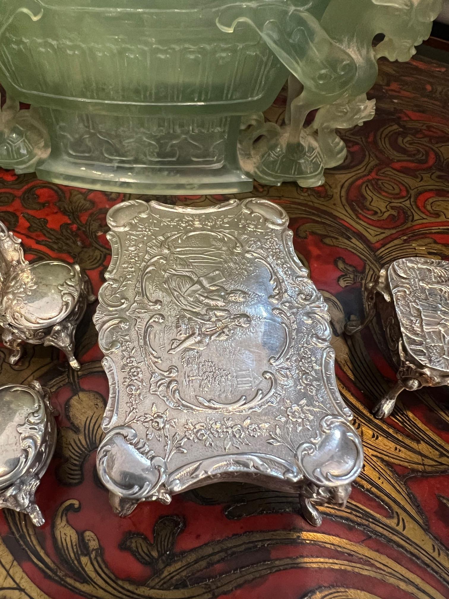A SET OF EARLY 20TH CENTURY SILVER MINIATURE FURNITURE, C.1900 - Image 3 of 6