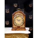 AN EARLY 19TH CENTURY MAHOGANY FUSEE BRACKET CLOCK