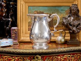 A LARGE STERLING SILVER FIVE PINT PITCHER BY GORHAM