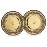 ODIOT: A FINE PAIR OF 19TH CENTURY FRENCH SILVER GILT DISHES, MAISON ODIOT, C. 1890