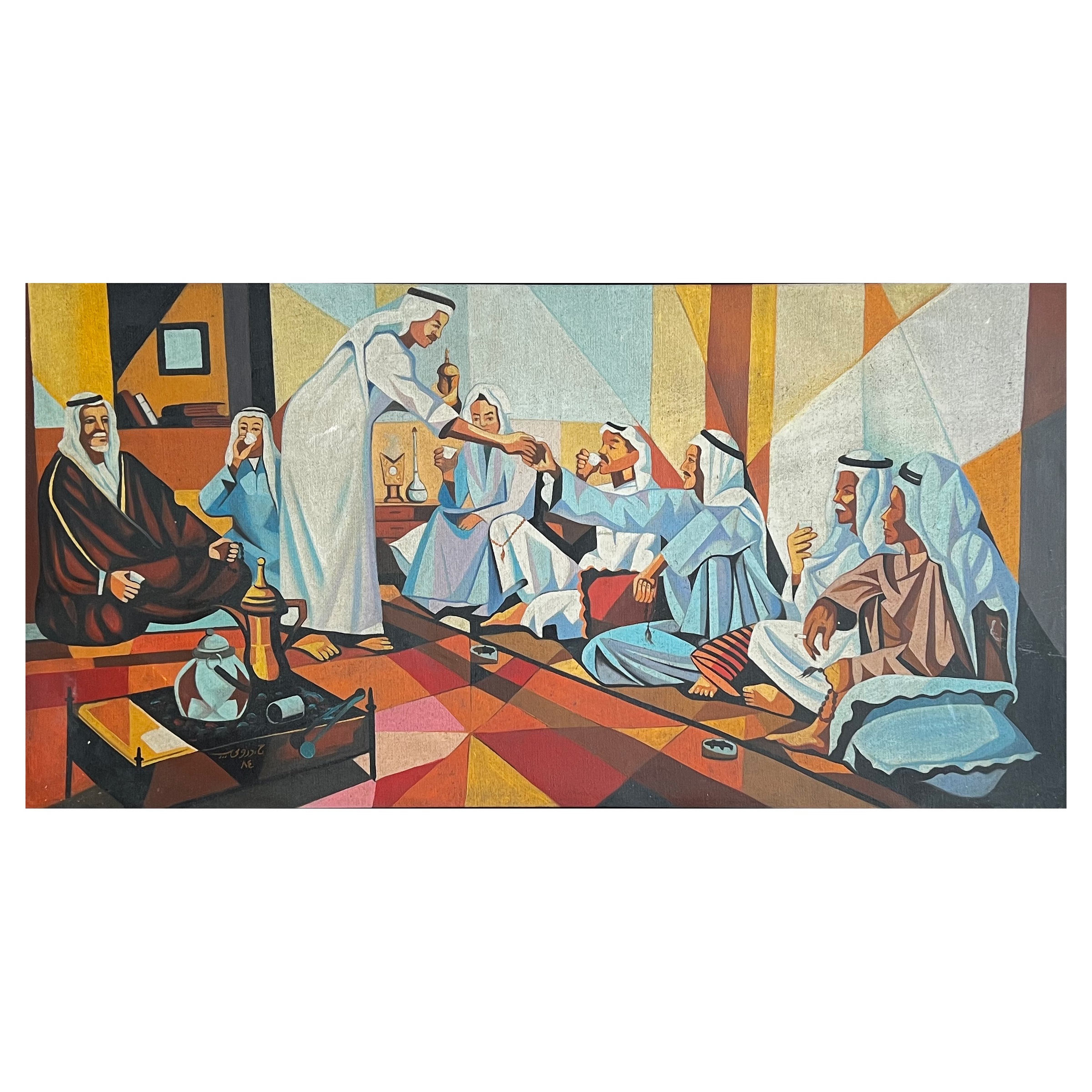 HAFIDH ALDROUBI (IRAQ, 1914-1991): ARABIC MAJLIS - Bild 2 aus 7