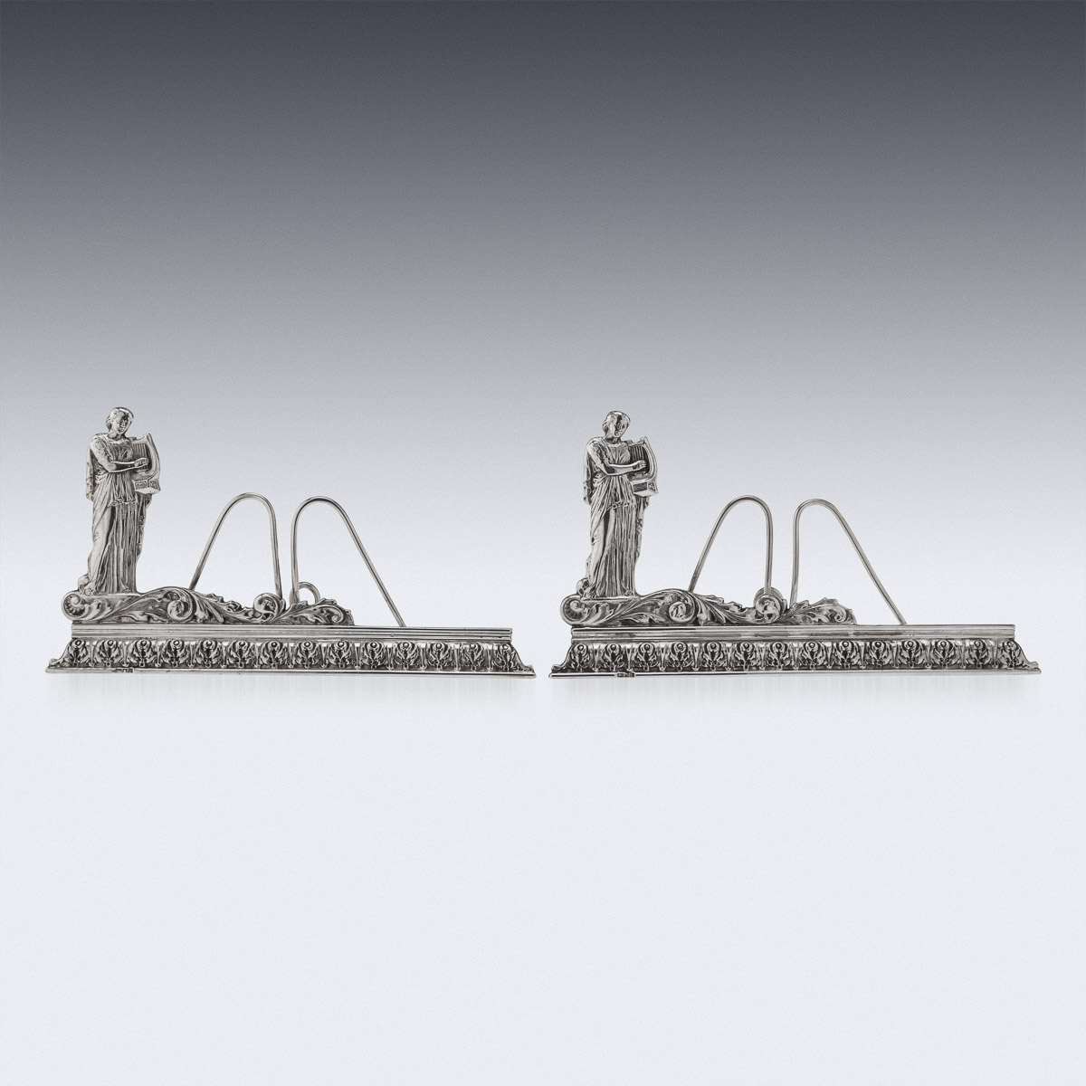 A PAIR OF STERLING SILVER MUSIC SHEET STANDS, CARRINGTON & CO. C. 1910 - Image 12 of 16