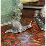 AN ITALIAN SILVER MODEL OF A SNAIL