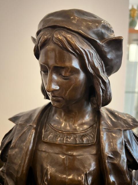 EUGENE AIZELIN (1821-1902): A LARGE BRONZE FIGURE OF RAPHAEL - Image 6 of 9