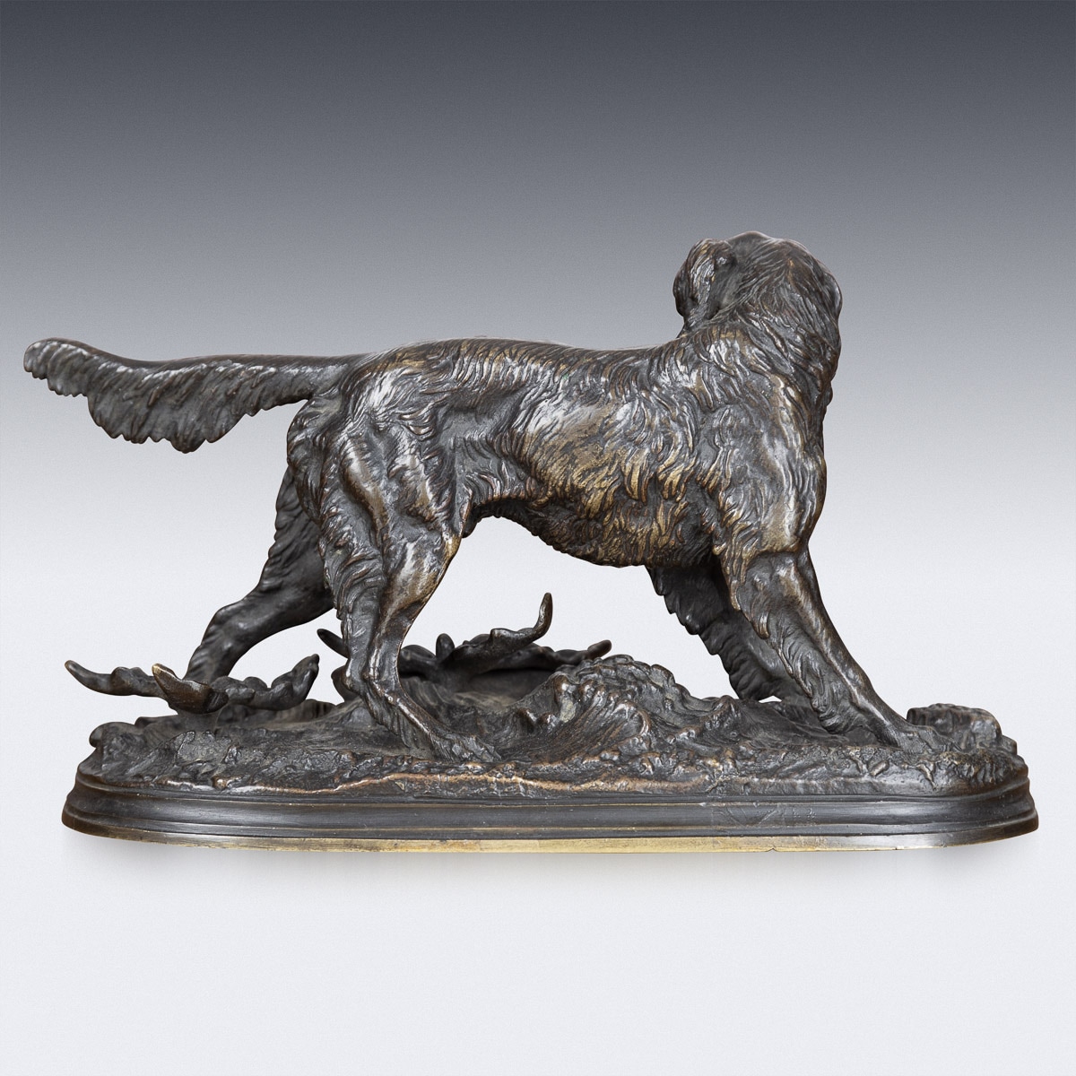 JULES MOIGNIEZ (1835-1894): A BRONZE MODEL OF A SETTER WITH HARE - Image 16 of 16