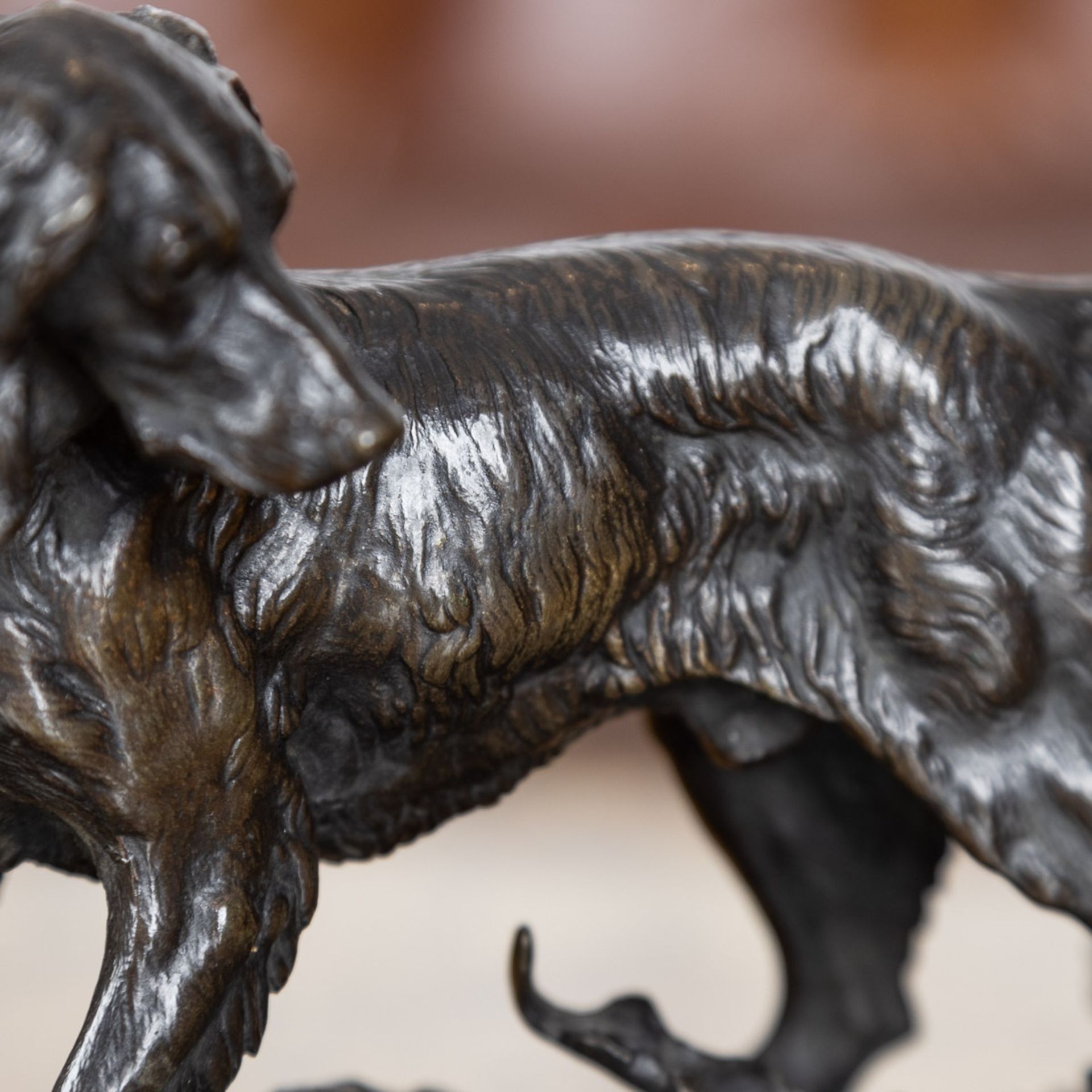 JULES MOIGNIEZ (1835-1894): A BRONZE MODEL OF A SETTER WITH HARE - Image 14 of 16