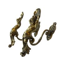 A PAIR OF LATE 19TH CENTURY FRENCH BRONZE CURTAIN TIE BACKS