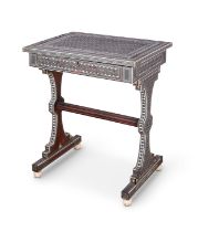 A 19TH CENTURY ANGLO-INDIAN VIZAGAPTAM WORK TABLE