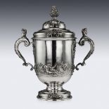 A MONUMENTAL EARLY 20TH CENTURY STERLING SILVER CUP AND COVER, HANCOCK & CO. C. 1907