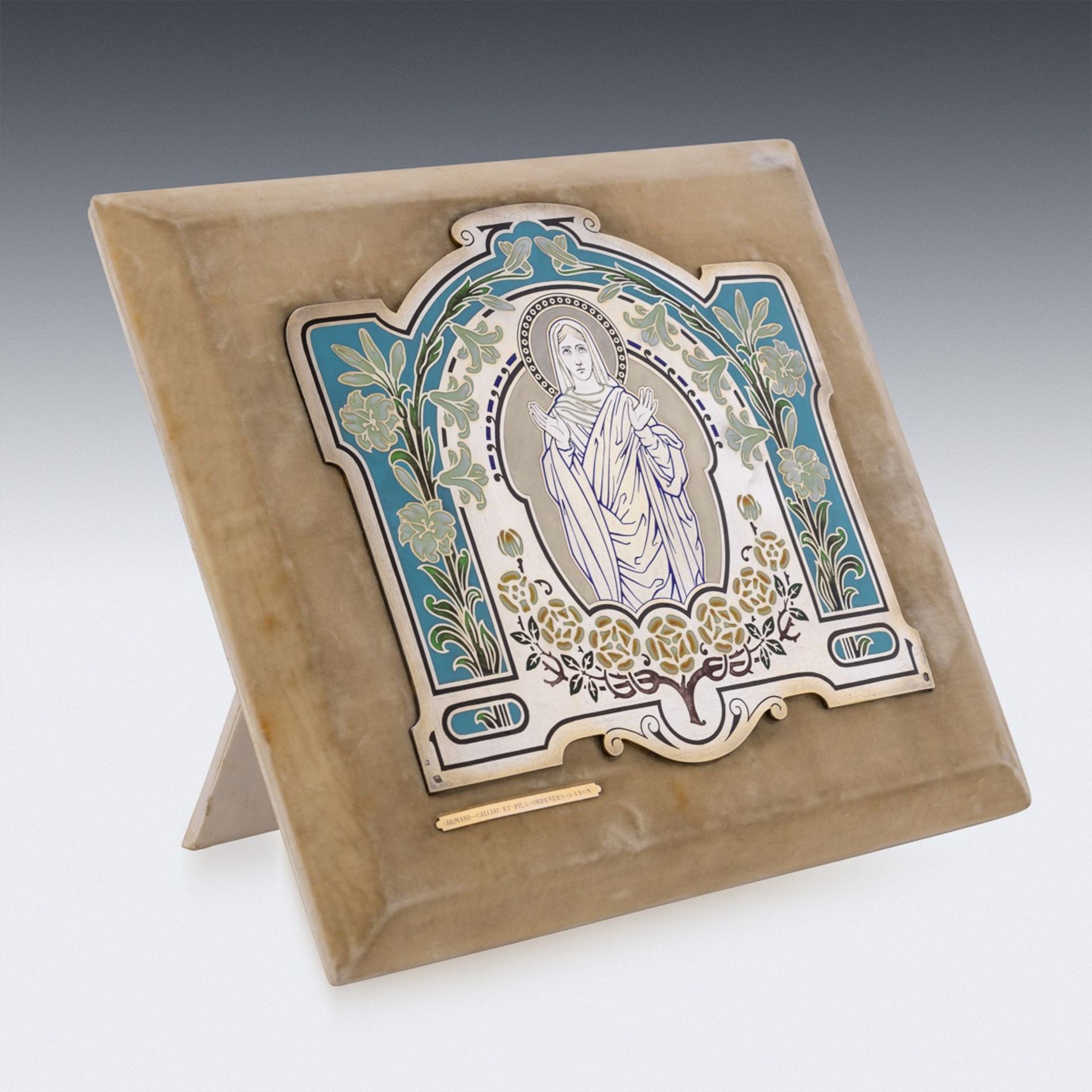 A 19TH CENTURY FRENCH SILVER AND ENAMEL RELIGIOUS ICON - Image 15 of 17