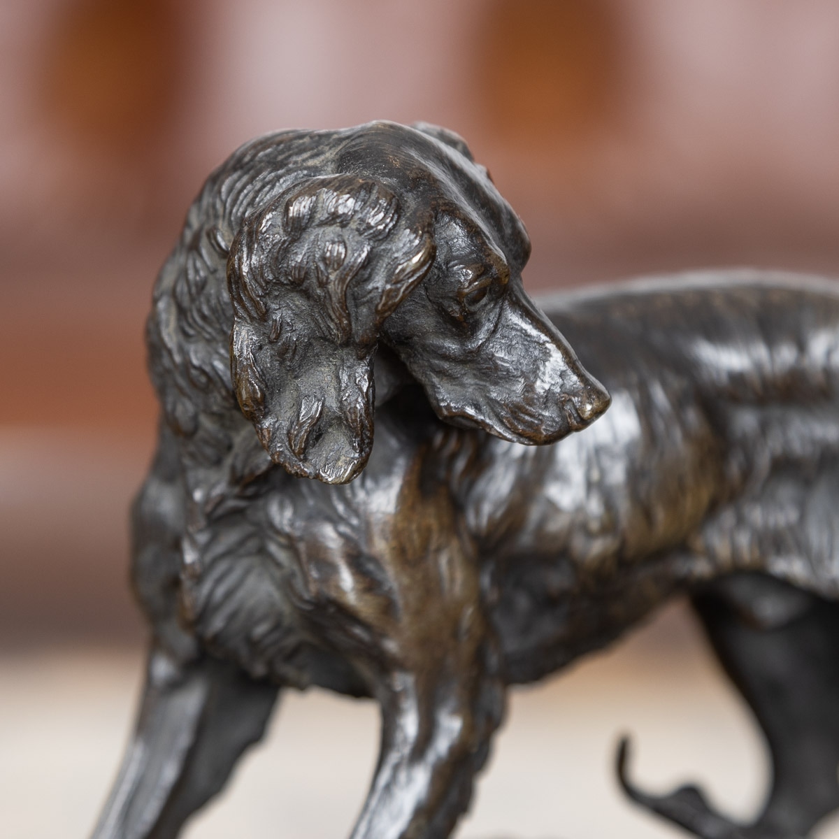 JULES MOIGNIEZ (1835-1894): A BRONZE MODEL OF A SETTER WITH HARE - Image 5 of 16