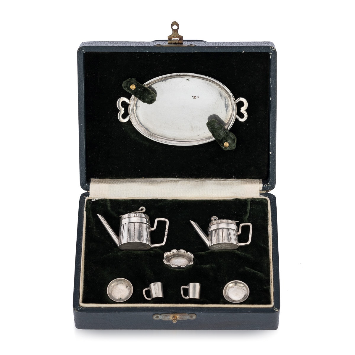 MINIATURE: A MID 19TH CENTURY SILVER EIGHT PIECE TEA AND COFFEE SET - Image 2 of 11