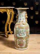 A MASSIVE LATE 19TH CENTURY CHINESE EXPORT CANTON PORCELAIN VASE