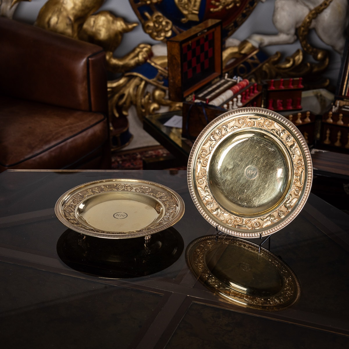 ODIOT: A FINE PAIR OF 19TH CENTURY FRENCH SILVER GILT DISHES, MAISON ODIOT, C. 1890 - Image 2 of 14