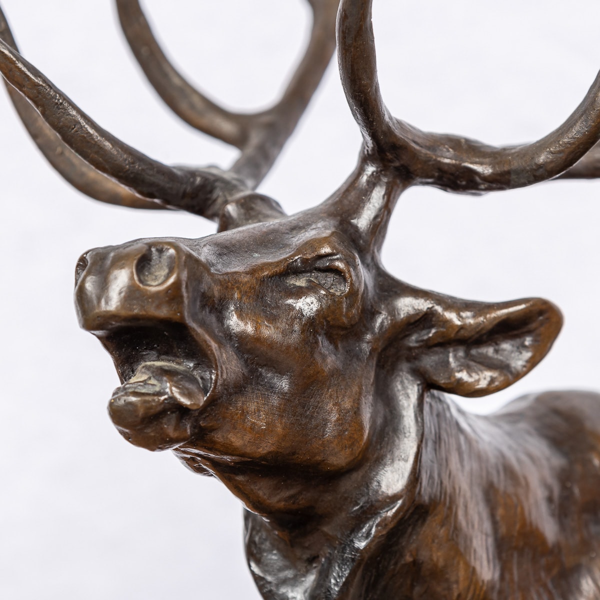 PROSPER LECOURTIER (1851-1925): A 19TH CENTURY BRONZE OF A STAG AND DOE - Image 15 of 22