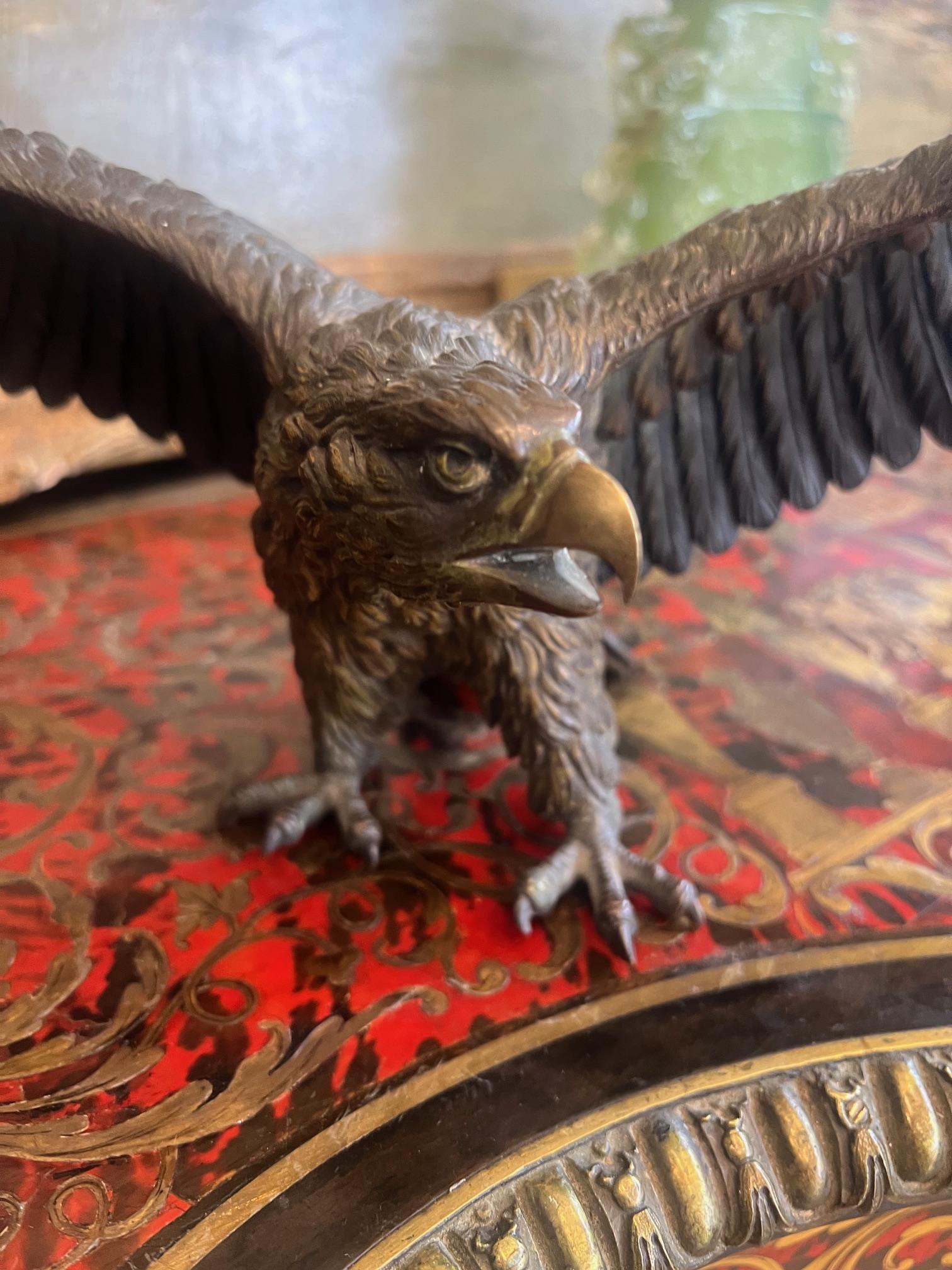 A LATE 19TH CENTURY BRONZE MODEL OF AN EAGLE - Image 5 of 5