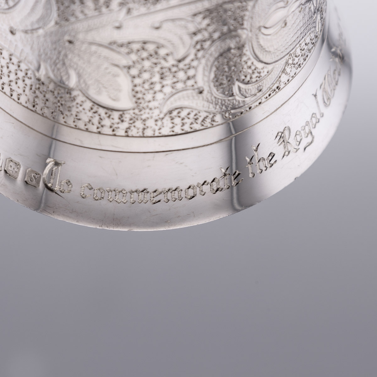 A ROYAL WEDDING SOLID STERLING SILVER NOVELTY WAGER CUP, LONDON, C. 1973 - Image 13 of 23