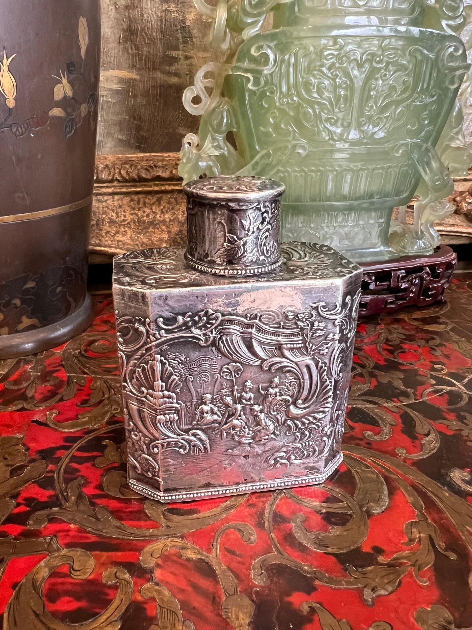 AN EARLY 20TH CENTURY SILVER TEA CADDY C.1900 - Bild 5 aus 5