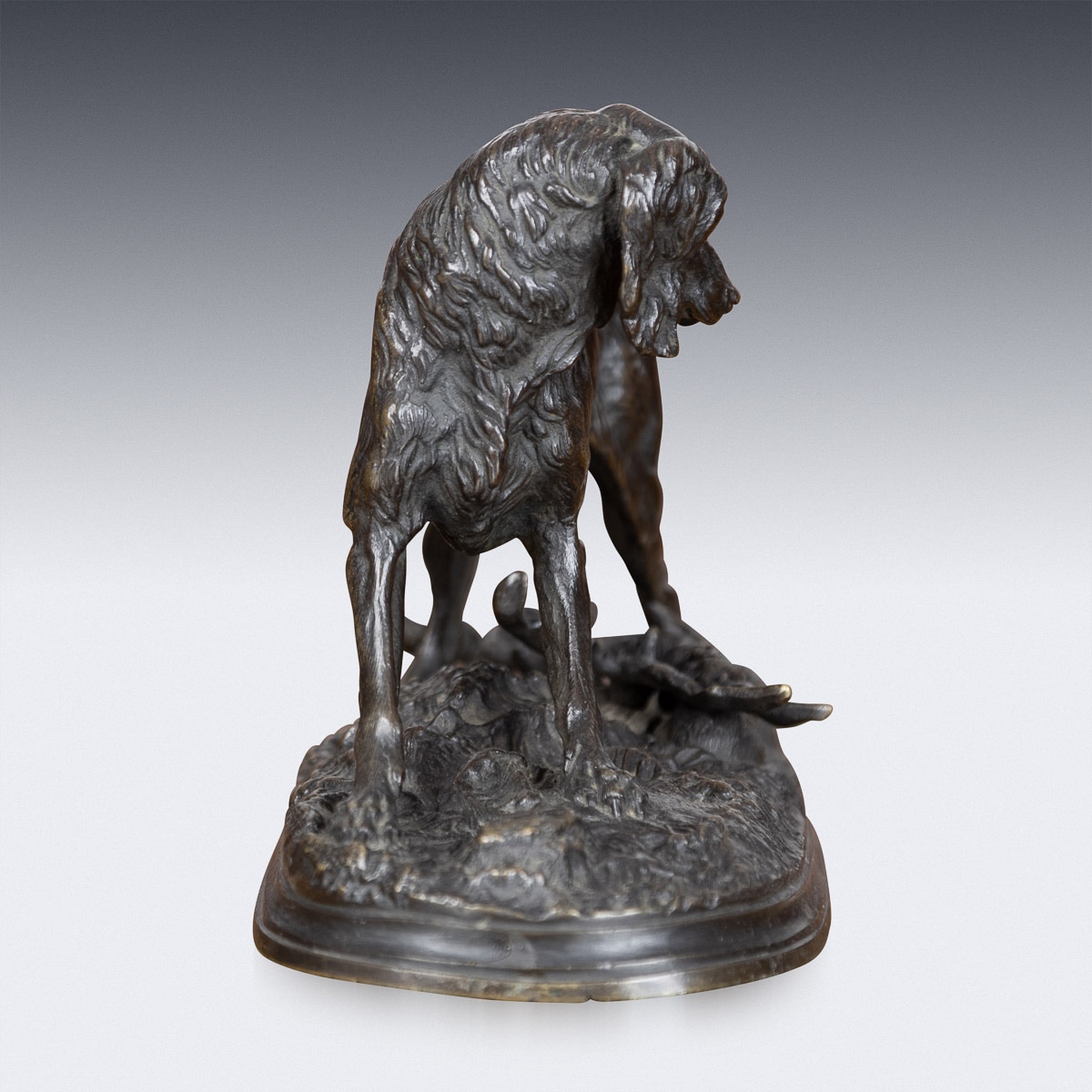 JULES MOIGNIEZ (1835-1894): A BRONZE MODEL OF A SETTER WITH HARE - Image 7 of 16