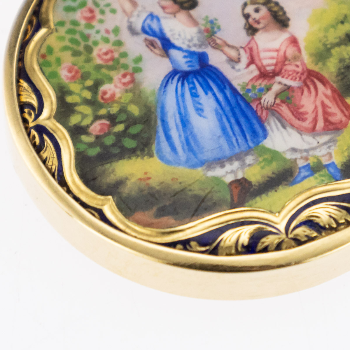 AN EARLY 20TH CENTURY 14CT GOLD AND ENAMEL PILL BOX, RUSSIAN, C.1900 - Bild 4 aus 8