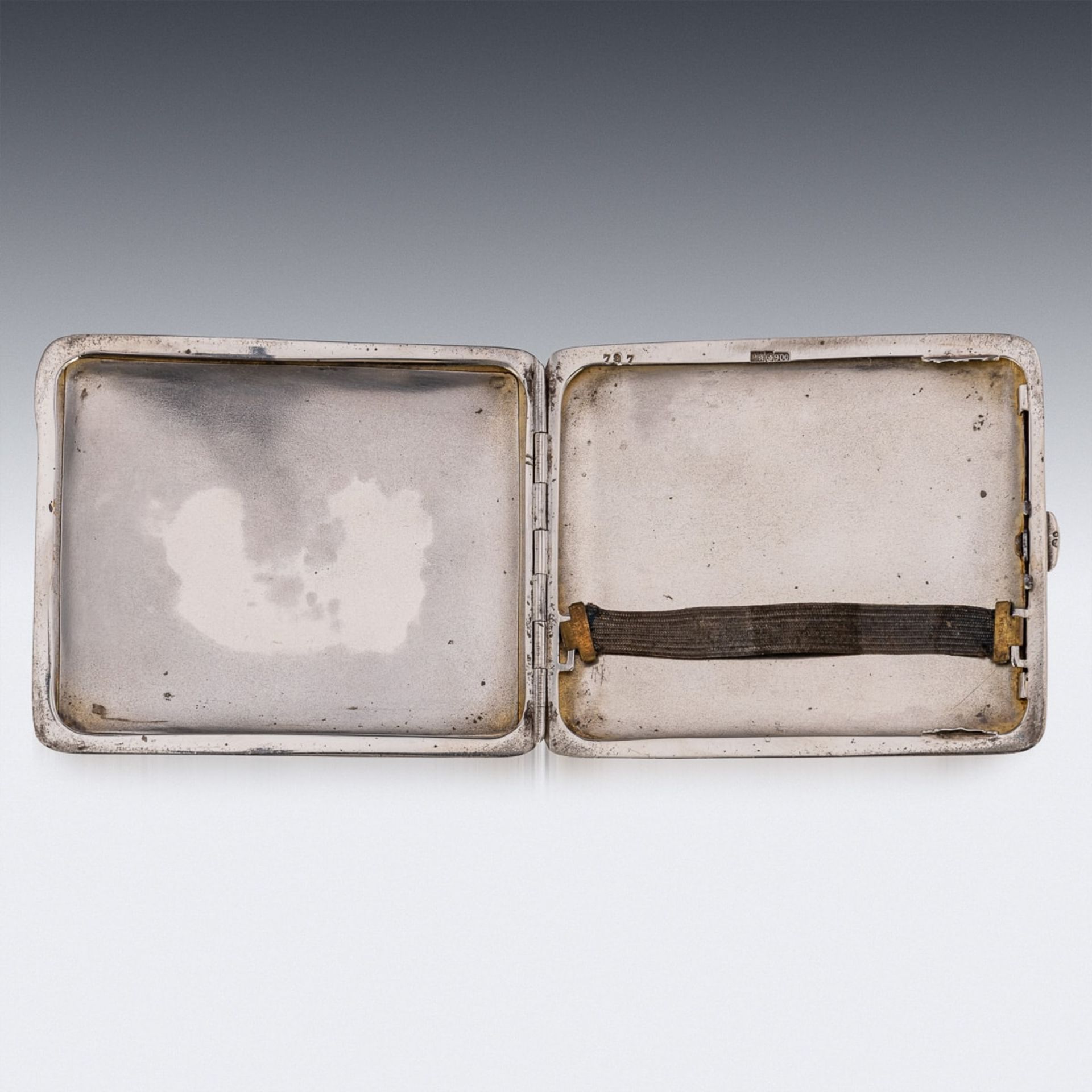 AN EARLY 20TH CENTURY EROTIC SILVER AND ENAMEL CIGARETTE CASE C. 1910 - Image 12 of 16